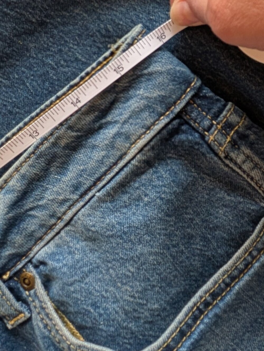Lee Blue Denim Midi Skirt with Front Seam - Picture 5 of 5